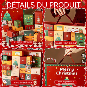 Calendrier de l'Avent à remplir avec 24 boîtes vides emballage de noël à remplir soi-même pour hommes femmes et enfants DIY noël